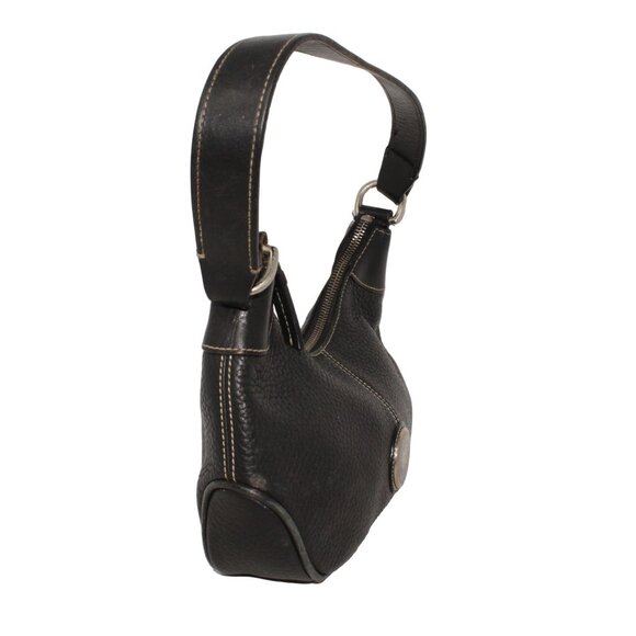 Dooney & Bourke Black Classic Daily Leather Hobo Bag Shoulder Purse Lined Zipper - Picture 3 of 10